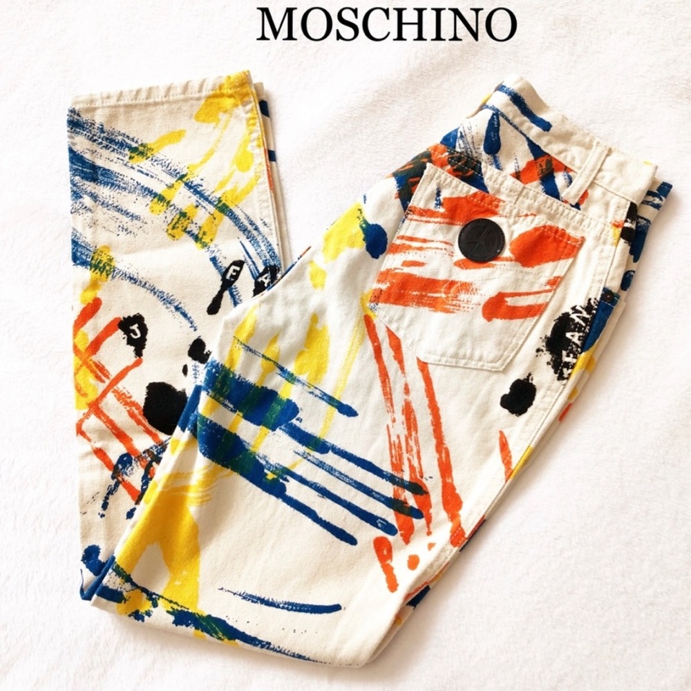 Rare MOSCHINO Vintage Graffiti Jeans ART PEACE